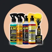 Kit Cera Automotiva L3d Vitrificador Automotivo Shampoo