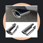 Ponteira Escapamento Esportiva Automotivo Inox Modelo Curvada Reto