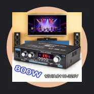 Amplificador de Potência Digital Estéreo Ak35 2.0 de 800 W
