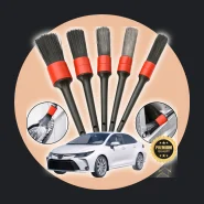 Kit 5 Pincel para Detalhamento Lavação Automotivos Carro e Motos