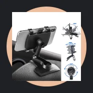 Suporte Multifuncional para Celular no Carro Ajustável e Pronto