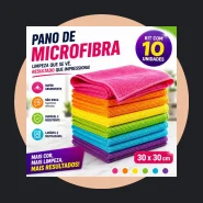 Kit 10 Panos Paninhos de Microfibra Flanela