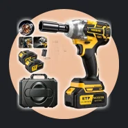 Chave de Impacto a Bateria 800nm Motor Forte sem Fio