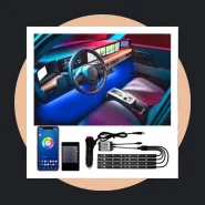 Barras de LED Interno RGB Automotivo Tuning Neon 7 Cores