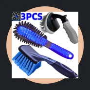 Kit 3 Escovas Limpeza Automotiva Escova Pepino Caixa de Roda