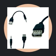 Cabo Adaptador P2 Macho X USB Femea Automotivo Mp3mp4 Auxiliar