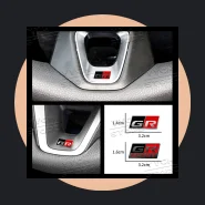 Logotipo 3D Gr Sport Steering Wheel Badge Emblema de Carro
