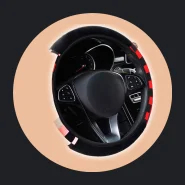 Estilo Esportivo Macio Pelúcia para Volante de Carro Capa Universal