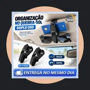 Kit 2 Suporte para Óculos Carro Quebra Sol Veicular Clips