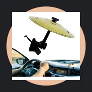 Mini Bateria de Carro com Ventilação de Ar, Pratos de Bateria para Interior de Carro