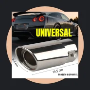Ponteira Escapamento Esportiva Automotivo Inox Modelo Reto e Curvada