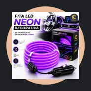 Fita Neon Painel Interior Carro Decoração Automotiva 12v 3 5