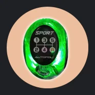 Manopla Bola de Câmbio Esportiva com 5 Marchas LED Detalhe