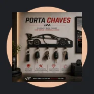 Porta Chaves Carro Esportivo Gt3 em Aço Decorativo para Casa