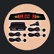 Sensor de Ré Estacionamento 4 Pontos Display para Carro Universal