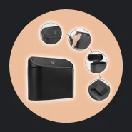 Lixeira para Carro com Tampa Conjunto de Ate 3 Unidades