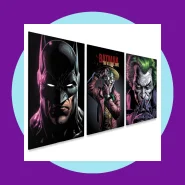 Kit 3 Quadros Decorativos Batman e Coringa Piada Mortal