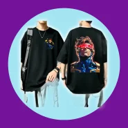 Camiseta Oversized Dupla Estampa Ciclope XMen