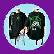 Camiseta Oversized Green Lantern Frente e Verso