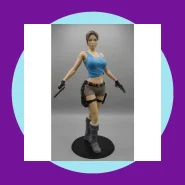 Lara Croft Tomb Raider 24cm Action Figure 3D Pintada à Mão