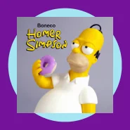 Homer Simpson Action Figure 18cm Decoração Coleção Geek