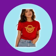 Camiseta Feminina Mulher Maravilha 100% algodão