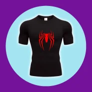 Camiseta Dry Fit Homem Aranha Manga Curta Academia