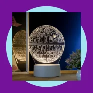 Luminária LED 3D Estrela da Morte