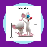 Pink e Cérebro Decorativos 3D 25cm Action Figure