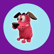 Cão Coragem Action Figure Decorativo 11 cm