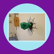 Hulk Esmaga Arte 3D Geek para Parede