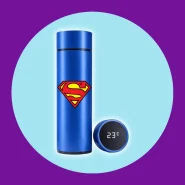 Garrafa Térmica Aço Inoxidável DC Super Man com Termômetro 500ml