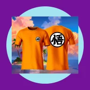 Camiseta Laranja Goku Dragon Ball 100% Algodão
