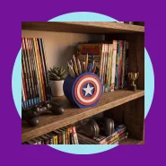 Porta Lápis Capitão América Escudo Marvel Decoração Nerd