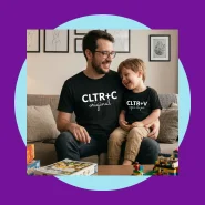 Camisetas Pai E Filho Ctrl C e Ctrl V - 100% Algodão