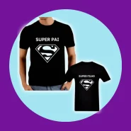 Conjunto Camisetas Super Pai e Super Filho