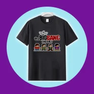 Camiseta Big Bang Theory 8 Bit 100% Algodão