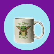 Caneca No Coffee No Force Grogu Star Wars
