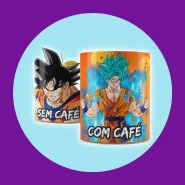 Caneca Goku Dragon Ball Com Café Sem Café 325 Ml