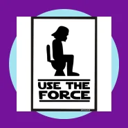 Quadro Star Wars Use The Force em PVC de 2mm
