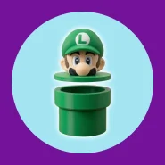 Super Mario Luigi no Cano Verde com Cabeça Pote Porta Objetos
