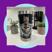 Copo Térmico Batman 473ml a Laser 360° com Nome no Copo