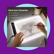 Mesa De Led Luz Branco Desenho Transposição A4