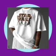 Camiseta Oversized Star Wars Darth Vader e Stormtroopers