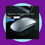 Mouse Recarregável Wireless Home Office  Bateria Interna e LED