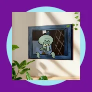 Quadro Lula Molusco na Janela Meme Bob Esponja