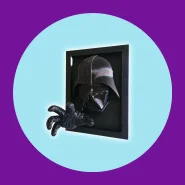 Quadro 3D Darth Vader Star Wars 19x25cm Fundo Holográfico