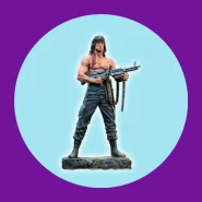 Rambo Sylvester Stallone Action Figure em Resina Escala 1:12