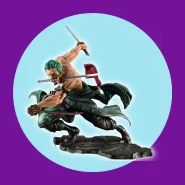 Action Figure Roronoa Zoro Estátua Com 3 Espadas One Piece