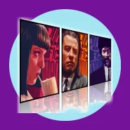 Kit 3 Quadros Decorativos Pulp Fiction Arte Poster Minimalista
